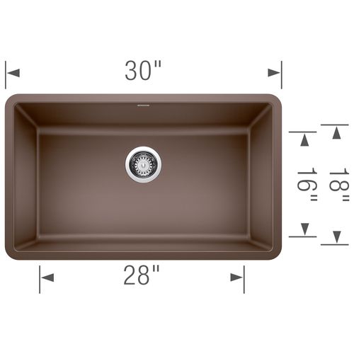 Main product image of Precis SILGRANIT 30" Single Bowl Undermount Kitchen Sink - Café, 442537