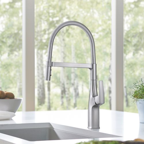 Main product image of Rivana Semi-Pro Pull-Down Dual-Spray Kitchen Faucet (PVD Steel), 442676