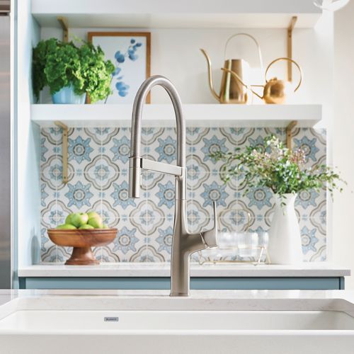 Main product image of Rivana Semi-Pro Pull-Down Dual-Spray Kitchen Faucet (PVD Steel), 442676
