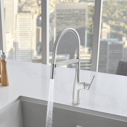 Main product image of Rivana Semi-Pro Pull-Down Dual-Spray Kitchen Faucet (PVD Steel), 442676