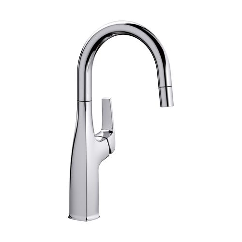 BLANCO Atura Pull-Down Bar Faucet – Polished Chrome, 1.5 GPM, Ceramic Cartridge, Solid Brass