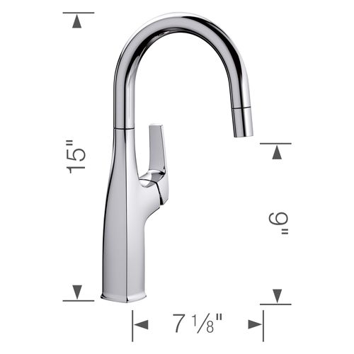 Main product image of Rivana Pull-Down Bar Faucet  (Chrome), 442681