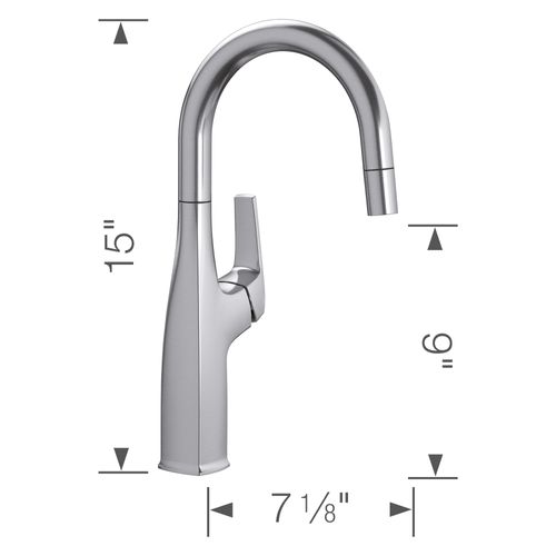 Main product image of Rivana Pull-Down Bar Faucet - PVD Steel, 442682