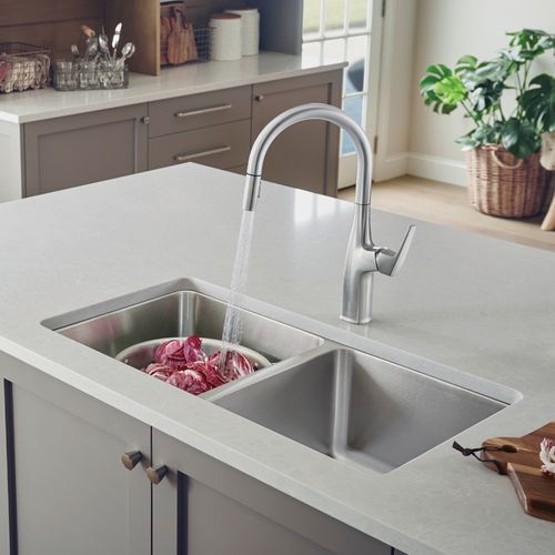 Main product image of Formera 33" 50/50 Double Bowl Undermount Stainless Steel Kitchen Sink, 442768