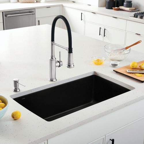 Main product image of Diamond SILGRANIT 33" Super Single Undermount Kitchen Sink - Coal Black, 442916