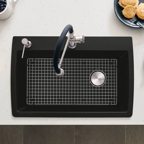 Main product image of Diamond SILGRANIT 33.5" Super Single Dual Mount Kitchen Sink - Coal Black, 442917