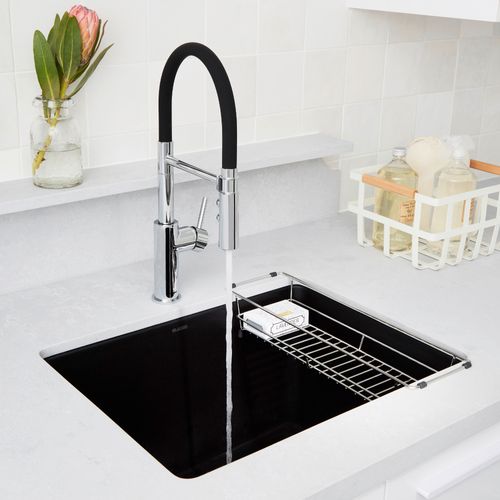 Main product image of Liven SILGRANIT 25" Single Bowl Dual Mount Laundry Sink (Coal Black)