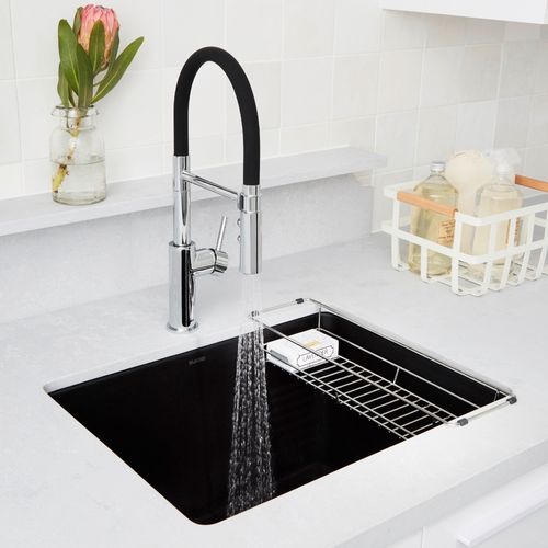 Main product image of Liven SILGRANIT 25" Single Bowl Dual Mount Laundry Sink (Coal Black)