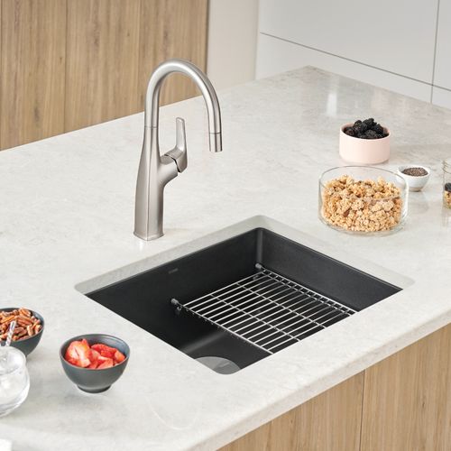 Main product image of Precis SILGRANIT 21" Single Bowl Undermount Kitchen Sink (Coal Black)