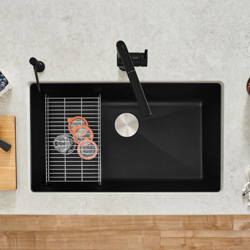 Main product image of Precis SILGRANIT 32" Super Single Undermount Kitchen Sink - Coal Black, 442935