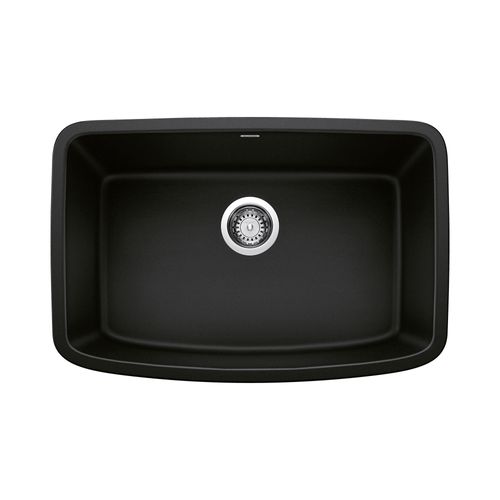 Main product image of Valea SILGRANIT 27" Single Bowl Undermount Kitchen Sink - Coal Black, 442941