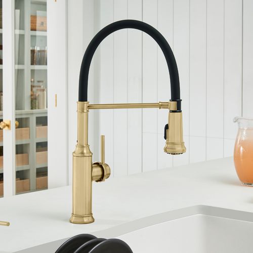 Main product image of Empressa Semi-Pro Pull-Down Dual-Spray Kitchen Faucet - Satin Gold, 442982
