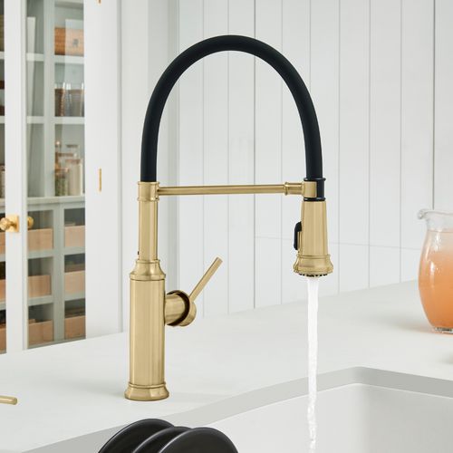 Main product image of Empressa Semi-Pro Pull-Down Dual-Spray Kitchen Faucet - Satin Gold, 442982