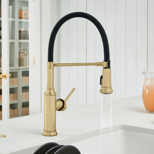 Main product image of Empressa Semi-Pro Pull-Down Dual-Spray Kitchen Faucet - Satin Gold, 442982