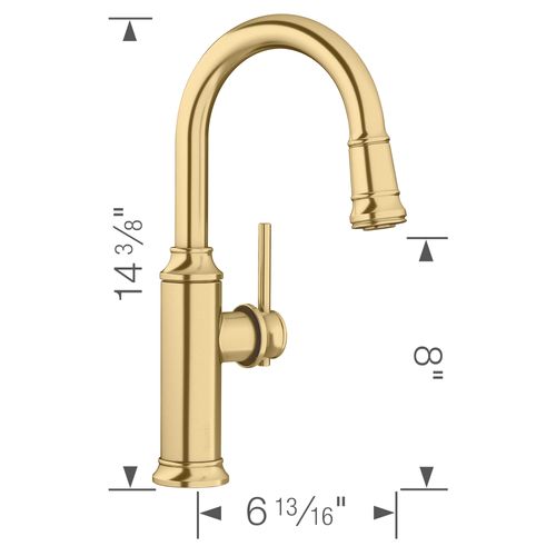 Main product image of Empressa Pull-Down Bar Faucet - Satin Gold, 442983