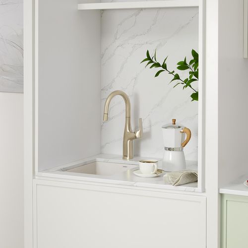 Main product image of Rivana Pull-Down Bar Faucet, 442986 (Satin Gold)
