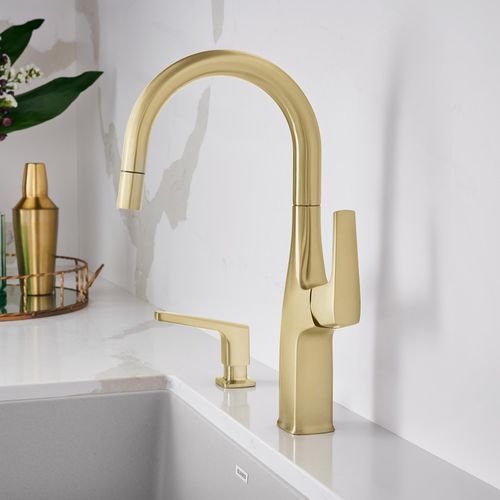 Main product image of Rivana Pull-Down Bar Faucet, 442986 (Satin Gold)