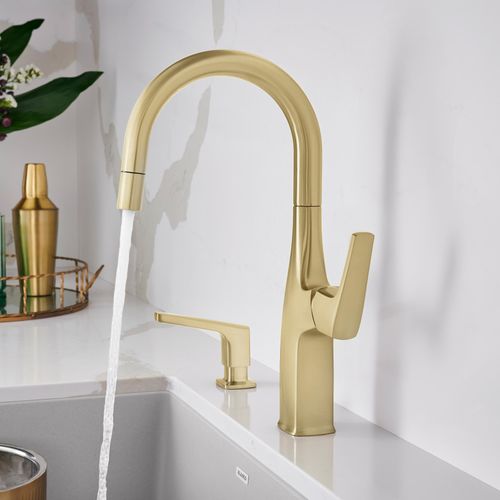 Main product image of Rivana Pull-Down Bar Faucet, 442986 (Satin Gold)