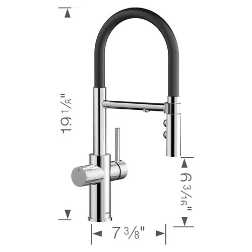 Main product image of Catris Flexo Filter-Ready Semi-Pro Pull-Down Dual-Spray Kitchen Faucet - Chrome, 442990