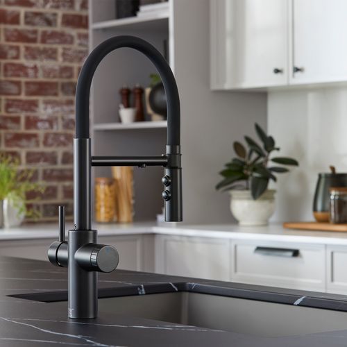 Main product image of Catris Flexo Filter-Ready Semi-Pro Pull-Down Dual-Spray Kitchen Faucet (Matte Black)
