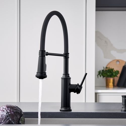 Main product image of Empressa Semi-Pro Pull-Down Dual-Spray Kitchen Faucet - Matte Black, 443022, 443022-BLANCO