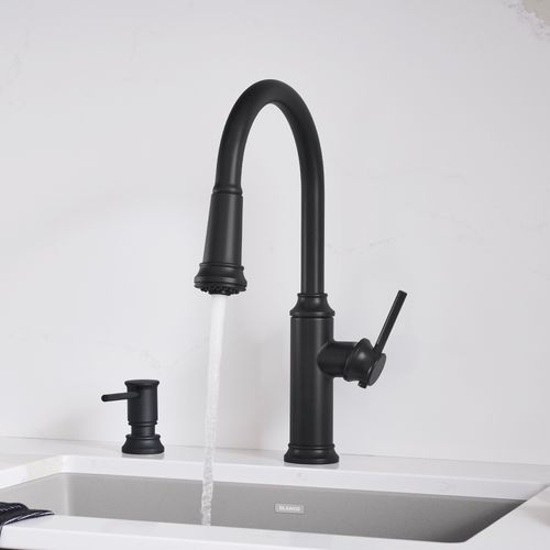 Main product image of Empressa High Arc Pull-Down Dual-Spray Kitchen Faucet - Matte Black, 443023, 443023-BLANCO