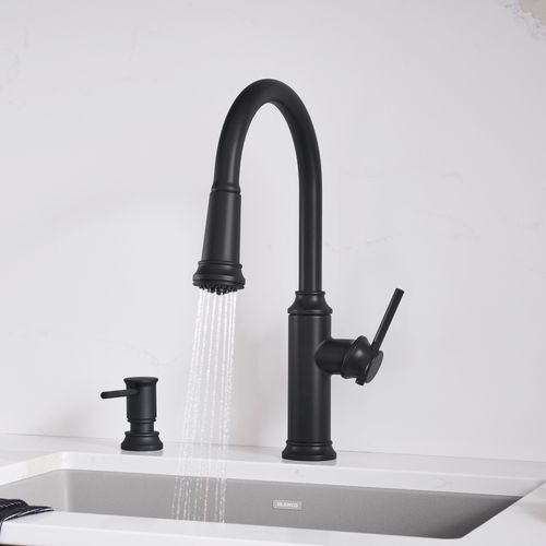 Main product image of Empressa High Arc Pull-Down Dual-Spray Kitchen Faucet - Matte Black, 443023, 443023-BLANCO