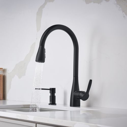 Main product image of Atura Pull-Down Dual-Spray Bar Faucet - Matte Black, 443028, 443028-BLANCO