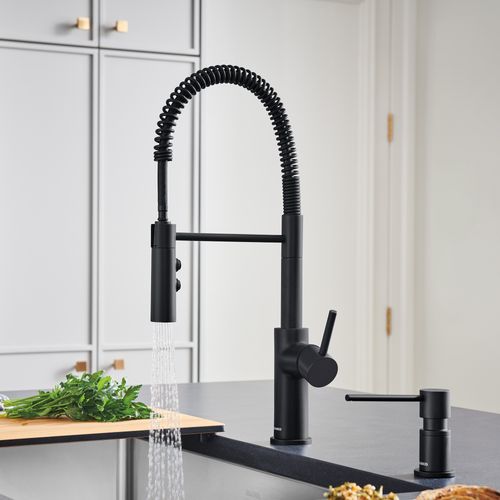 Main product image of Catris Semi-Pro Pull-Down Dual-Spray Kitchen Faucet (Matte Black), 443032-BLANCO