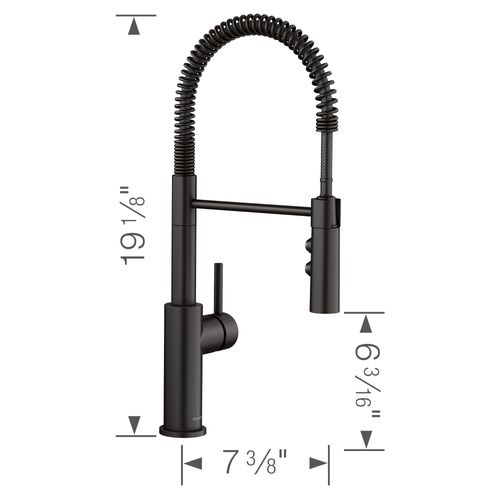 Main product image of Catris Semi-Pro Pull-Down Dual-Spray Kitchen Faucet (Matte Black), 443032-BLANCO