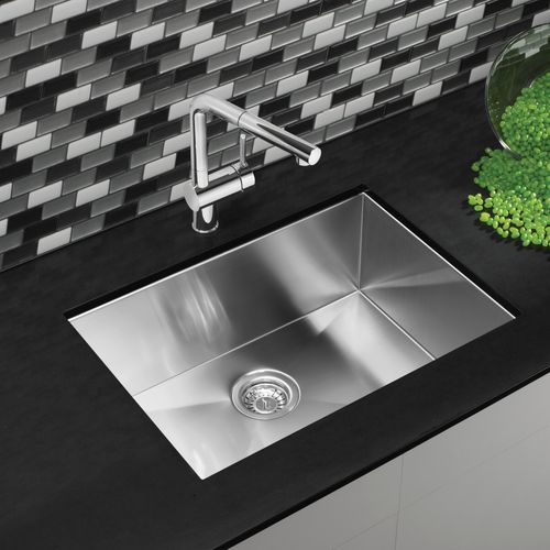 Main product image of Quatrus R0 25" Single Bowl Undermount Stainless Steel Kitchen Sink, 443051