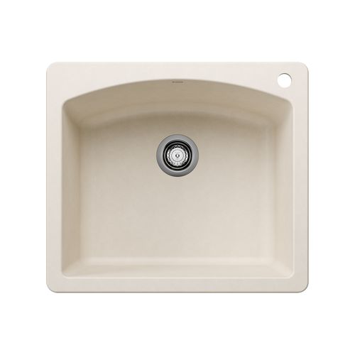 Main product image of Diamond SILGRANIT 25" Single Bowl Dual Mount Kitchen Sink - Soft White, 443060