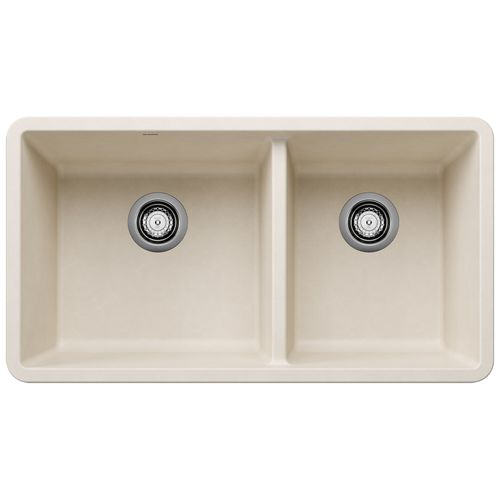 Main product image of Precis SILGRANIT 33" 60/40 Double Bowl Undermount Kitchen Sink - Soft White, 443081