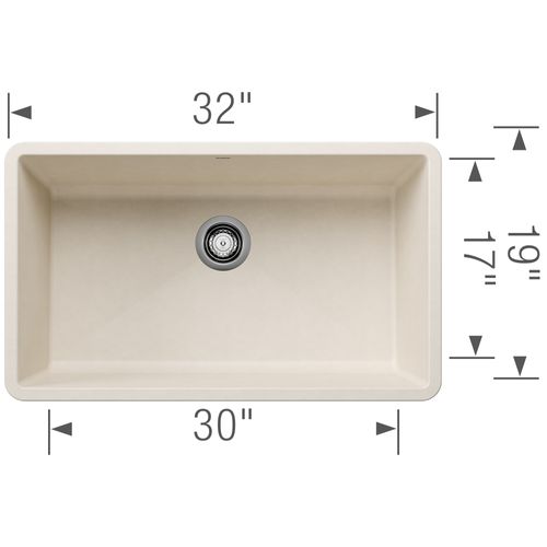 Main product image of Precis SILGRANIT 32" Super Single Undermount Kitchen Sink (Soft White)