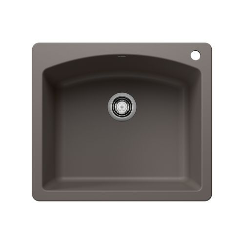 Main product image of Diamond SILGRANIT 25" Single Bowl Dual Mount Kitchen Sink - Volcano Gray, 443097