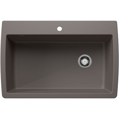Main product image of Diamond SILGRANIT 33.5" Super Single Dual Mount Kitchen Sink - Volcano Gray, 443109