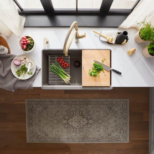 Main product image of Ikon SILGRANIT 33" Single Bowl Apron-Front Farmhouse Sink - Volcano Gray, 443114