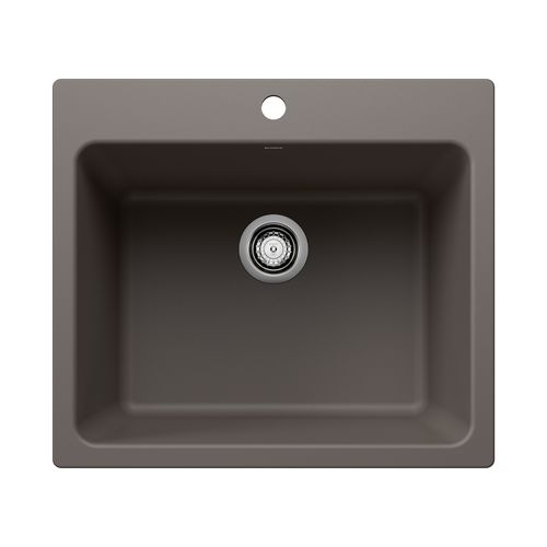 Main product image of Liven SILGRANIT 25" Single Bowl Dual Mount Laundry Sink (Volcano Gray)