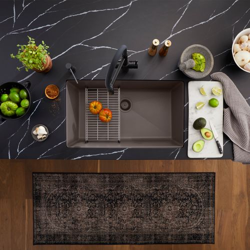 Main product image of Precis SILGRANIT 30" Single Bowl Undermount Kitchen Sink - Volcano Gray, 443120