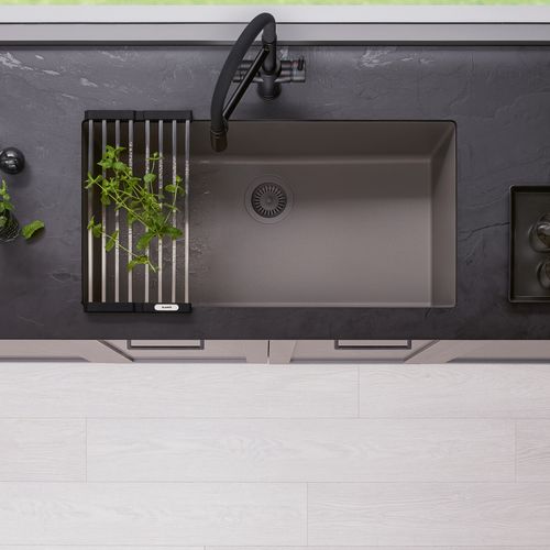 Main product image of Precis SILGRANIT 32" Super Single Undermount Kitchen Sink - Volcano Gray, 443121
