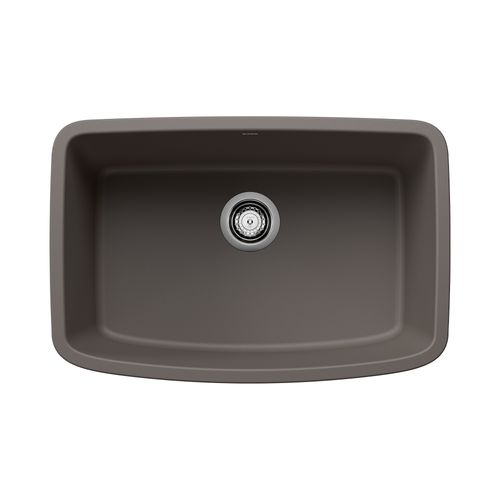 Main product image of Valea SILGRANIT 27" Single Bowl Undermount Kitchen Sink - Volcano Gray, 443127