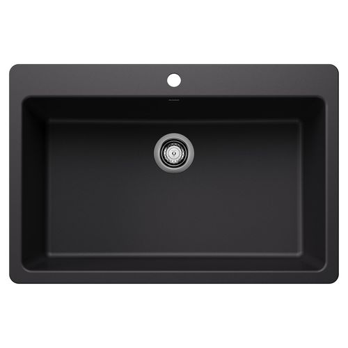 Main product image of Liven SILGRANIT 33" Super Single Dual Mount Kitchen Sink, 443194 (Coal Black)
