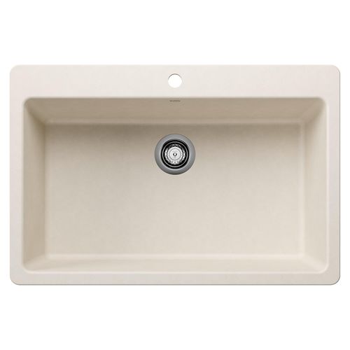 Main product image of Liven SILGRANIT 33" Super Single Dual Mount Kitchen Sink, 443201 (Soft White)