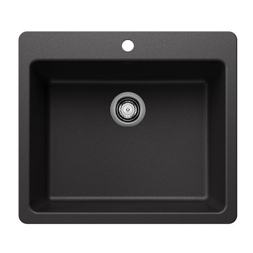 Main product image of Liven SILGRANIT 25" Single Bowl Dual Mount Kitchen Sink, 443219 (Anthracite)