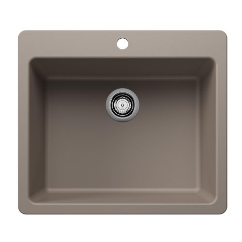 Main product image of Liven SILGRANIT 25" Single Bowl Dual Mount Kitchen Sink, 443222 (Truffle)