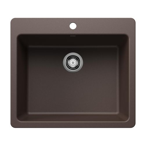 Main product image of Liven SILGRANIT 25" Single Bowl Dual Mount Kitchen Sink, 443223 (Cafe)