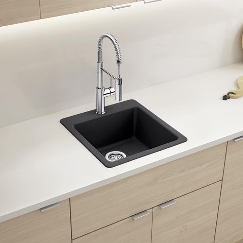 Main product image of Liven SILGRANIT 21" Single Bowl Dual Mount Kitchen Sink, 443226 (Coal Black)