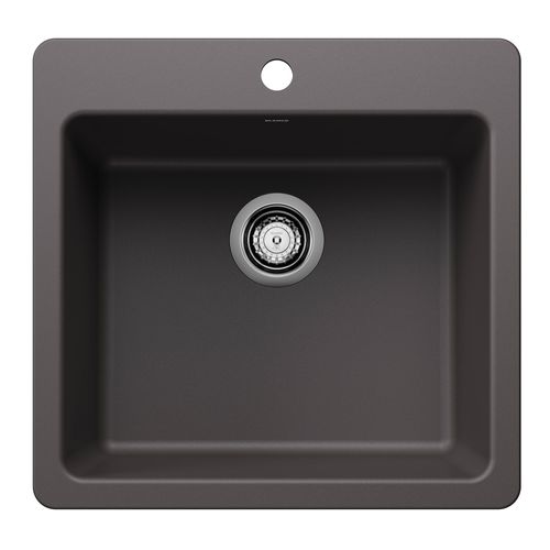 Main product image of Liven SILGRANIT 21" Single Bowl Dual Mount Kitchen Sink, 443228 (Cinder)