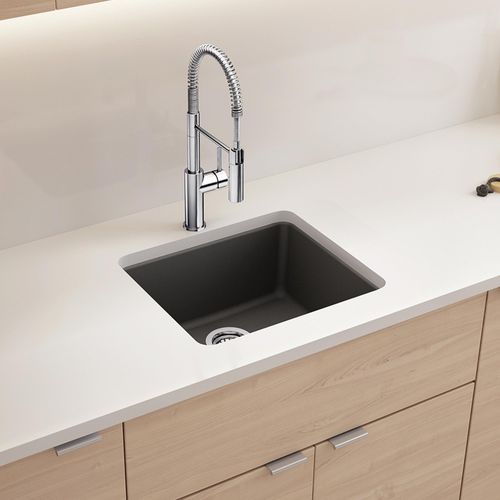 Main product image of Liven SILGRANIT 21" Single Bowl Dual Mount Kitchen Sink, 443228 (Cinder)