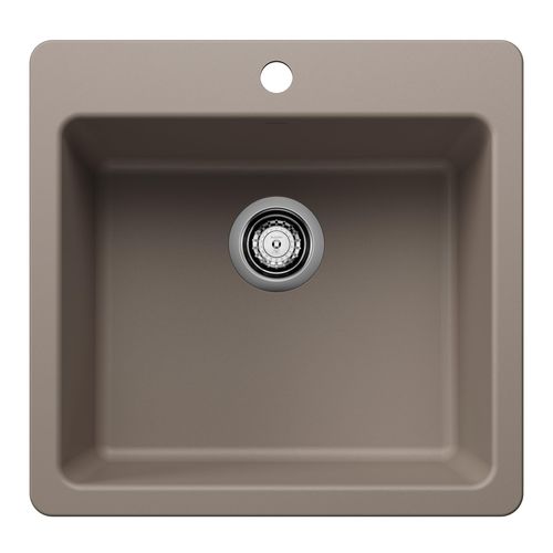 Main product image of Liven SILGRANIT 21" Single Bowl Dual Mount Kitchen Sink, 443230 (Truffle)
